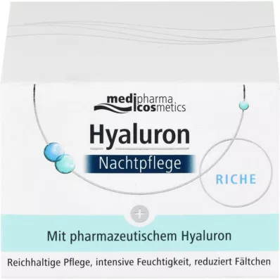 HYALURON NACHTPFLEGE riche crème in een potje, 50 ml