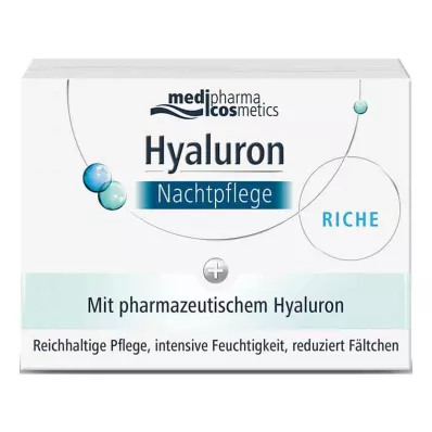 HYALURON NACHTPFLEGE riche crème in een potje, 50 ml