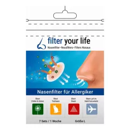FILTER YOUR LIFE Neusfilter voor allergiepatiënten maat L, 7X2 st