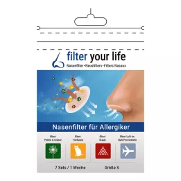 FILTER YOUR LIFE Neusfilter voor allergiepatiënten, maat S, 7X2 st