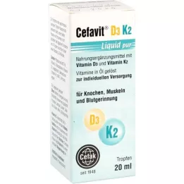 CEFAVIT D3 K2 Vloeibare pure druppels voor oraal gebruik, 20 ml