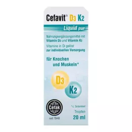CEFAVIT D3 K2 Vloeibare pure druppels voor oraal gebruik, 20 ml