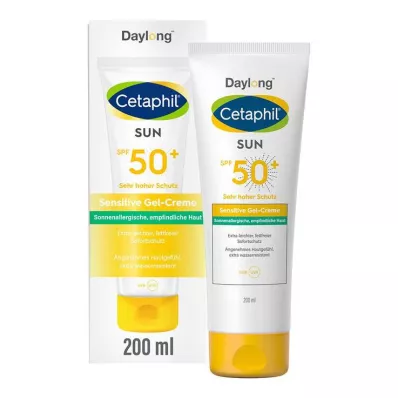 Cetaphil Zongevoelige gelcrème SPF 50+ zonbescherming, 200 ml