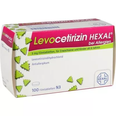 LEVOCETIRIZIN HEXAL voor allergieën 5 mg filmomhulde tabletten, 100 st