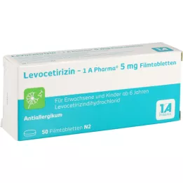 LEVOCETIRIZIN-1A Pharma 5 mg filmomhulde tabletten, 50 st