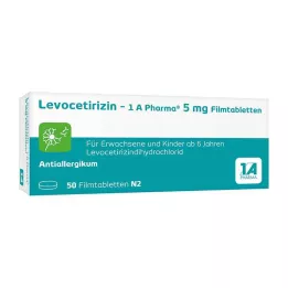 LEVOCETIRIZIN-1A Pharma 5 mg filmomhulde tabletten, 50 st