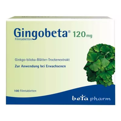 GINGOBETA 120 mg filmomhulde tabletten, 100 stuks GINGOBETA 120 mg filmomhulde tabletten, 100 stuks