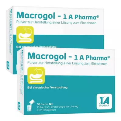 Macrogol-1A Pharma poeder voor drank, 100 stuks Macrogol-1A Pharma poeder voor drank, 100 stuks