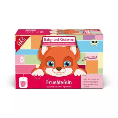 H&amp;S Biologische Baby- &amp; Kinderthee Fruit Fijn Filterzakje, 20X2,5 g