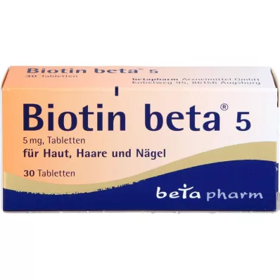 BIOTIN BETA 5 tabletten, 30 stuks