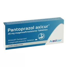 Pantoprazol axicur® 20 mg tabletten, 7 stuks