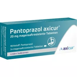 PANTOPRAZOL axicur 20 mg entericomhulde tabletten, 14 st