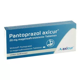 PANTOPRAZOL axicur 20 mg entericomhulde tabletten, 14 st