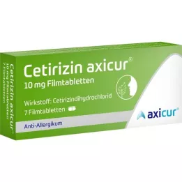 CETIRIZIN axicur 10 mg filmomhulde tabletten, 7 st