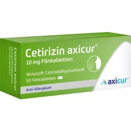 CETIRIZIN axicur 10 mg filmomhulde tabletten, 50 st