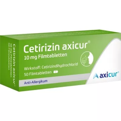 CETIRIZIN axicur 10 mg filmomhulde tabletten, 50 st