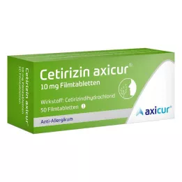Cetirizine axicur® 10 mg filmomhulde tabletten, 50 stuks