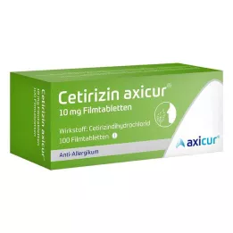 CETIRIZIN axicur 10 mg filmomhulde tabletten, 100 st