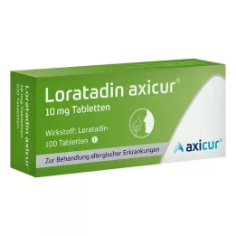 Loratadine axicur 10 mg tabletten, 100 stuks