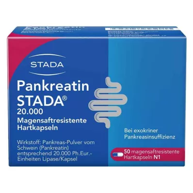 PANKREATIN STADA 20.000 harde enterische capsules, 50 stuks PANKREATIN STADA 20.000 harde enterische capsules, 50 stuks