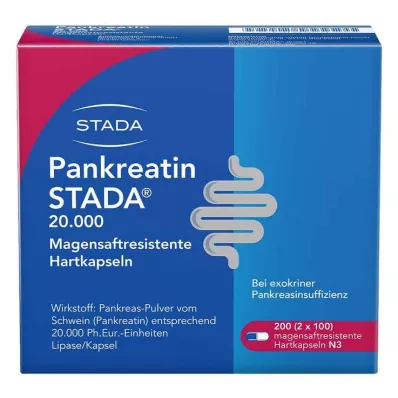 PANKREATIN STADA 20.000 harde enterische capsules, 200 stuks