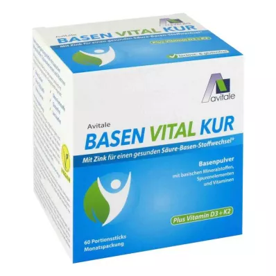 Base Vital Treatment + Vitamine D3 + K2 Poeder, 60 st Base Vital Treatment + Vitamine D3 + K2 Poeder, 60 st