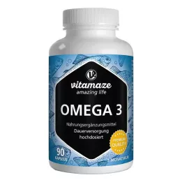 OMEGA-3 1000 mg EPA 400/DHA 300 capsules met hoge dosering, 90 st