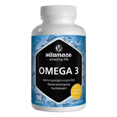 OMEGA-3 1000 mg EPA 400/DHA 300 capsules met hoge dosering, 90 st