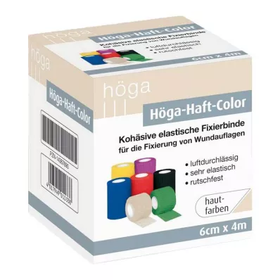 HÖGA-HAFT Kleur fixatieband 6 cmx4 m huidkleurig, 1 st