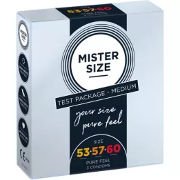 MISTER Proefverpakking maat 53-57-60 condooms, 3 stuks