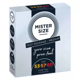 MISTER Proefverpakking maat 53-57-60 condooms, 3 stuks