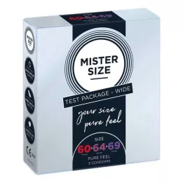 MISTER Proefverpakking 60-64-69 condooms, 3 stuks