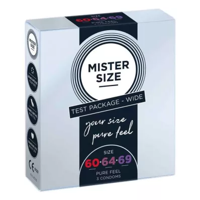 MISTER SIZE Proefverpakking 60 64-69 condooms, 3 stuks MISTER SIZE Proefverpakking 60 64-69 condooms, 3 stuks