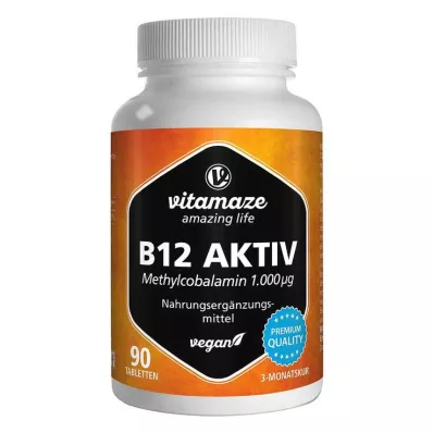 B12 AKTIV 1000 µg veganistische tabletten, 90 st