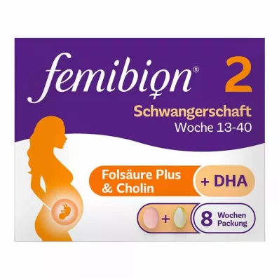 Femibion 2 zwangerschap in de verpakking van 8 weken met elk 56 tabletten en capsules, 2x56 stuks Femibion 2 zwangerschap in de verpakking van 8 weken met elk 56 tabletten en capsules, 2x56 stuks