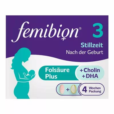 Femibion 3 borstvoedingsverpakking van 4 weken met 28 tabletten en 28 capsules, 2x28 stuks Femibion 3 borstvoedingsverpakking van 4 weken met 28 tabletten en 28 capsules, 2x28 stuks