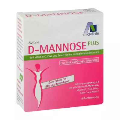 D-Mannose Plus 2000 mg sticks, 15X2,47 g