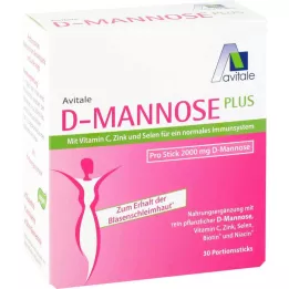 D-MANNOSE PLUS 2000 mg Sticks met Vit. en Mineralen, 30X2.47 g