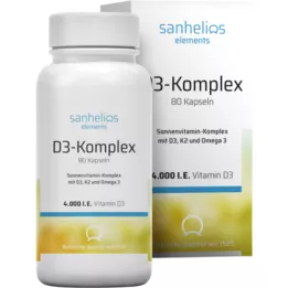 SANHELIOS Vitamine D3-Zonvitaminecomplex met K2, 80 st