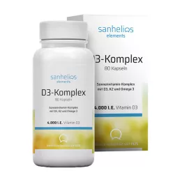SANHELIOS Vitamine D3-Zonvitaminecomplex met K2, 80 st