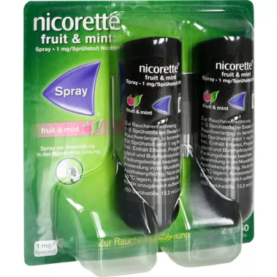 NICORETTE Fruit &amp; Mint Spray 1 mg/spray, 2 stuks