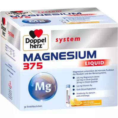 DOPPELHERZ Magnesium 375 Vloeibaar systeem Trinkamp., 30 st