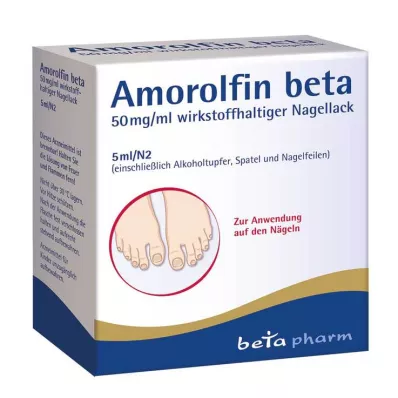 AMOROLFIN bèta 50 mg/ml nagellak met werkzame stof, 5 ml AMOROLFIN bèta 50 mg/ml nagellak met werkzame stof, 5 ml