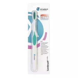 MIRADENT Carebrush ortho tandenborstel wit/groen, 1 st