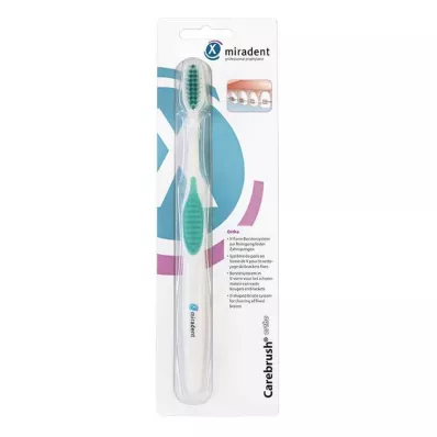 MIRADENT Carebrush ortho tandenborstel wit/groen, 1 st MIRADENT Carebrush ortho tandenborstel wit/groen, 1 st