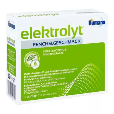 Humana Elektrolyte Venkelpoeder Vouwdoos (75 g) Humana Elektrolyte Venkelpoeder Vouwdoos (75 g)