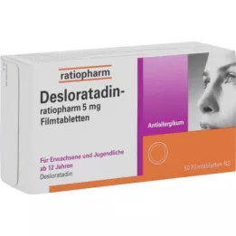 DESLORATADIN-ratiopharm 5 mg filmomhulde tabletten, 50 st