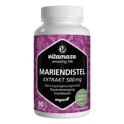 Mariadistel 500 mg extract hooggedoseerde vegan capsules, 90 stuks