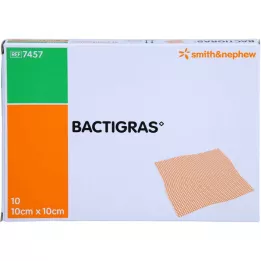 BACTIGRAS antiseptisch paraffine gaas 10x10 cm, 10 stuks