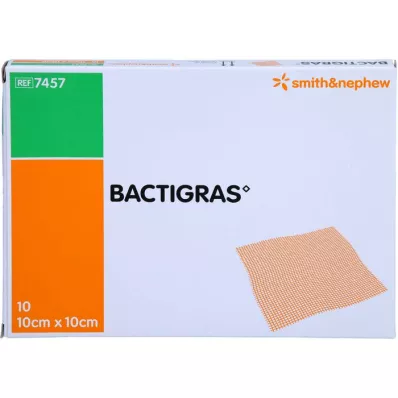 BACTIGRAS antiseptisch paraffine gaas 10x10 cm, 10 stuks